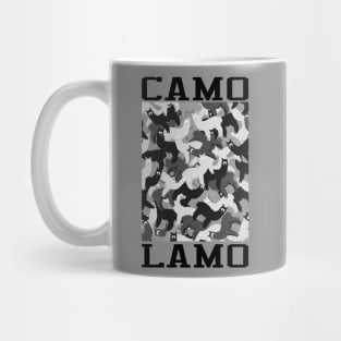 Camo lamo. Llama moro artwork. Camouflage Alpaca. Mug